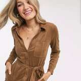 Abercrombie & Fitch Vegan Suede Shirt Dress - Image 3