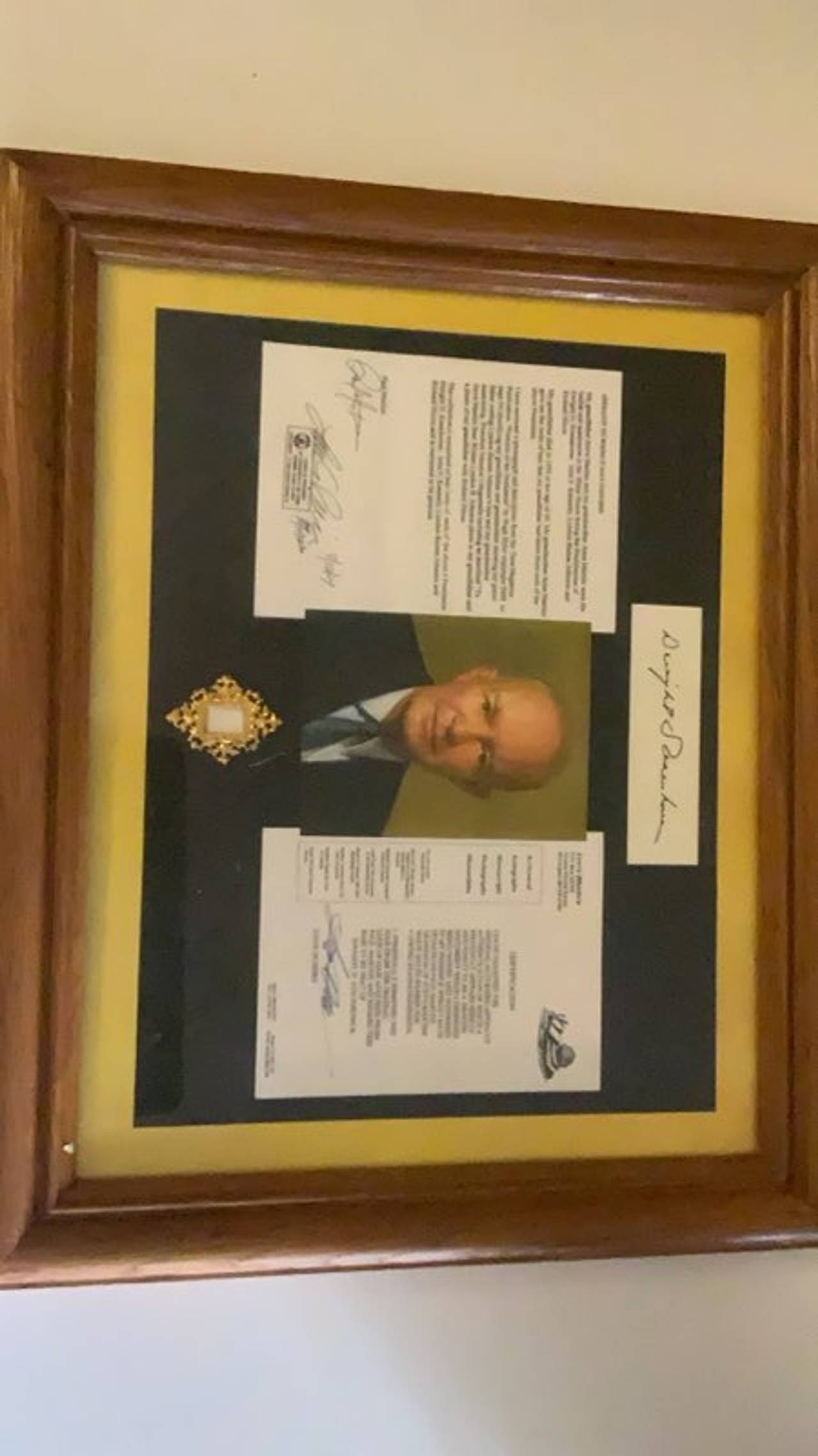 Framed Dwight D. Eisenhower Memorabilia Display
