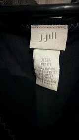 J. Jill Black Sleeveless V-Neck Midi Dress with Contrast Stitching XS Petite - Image 2