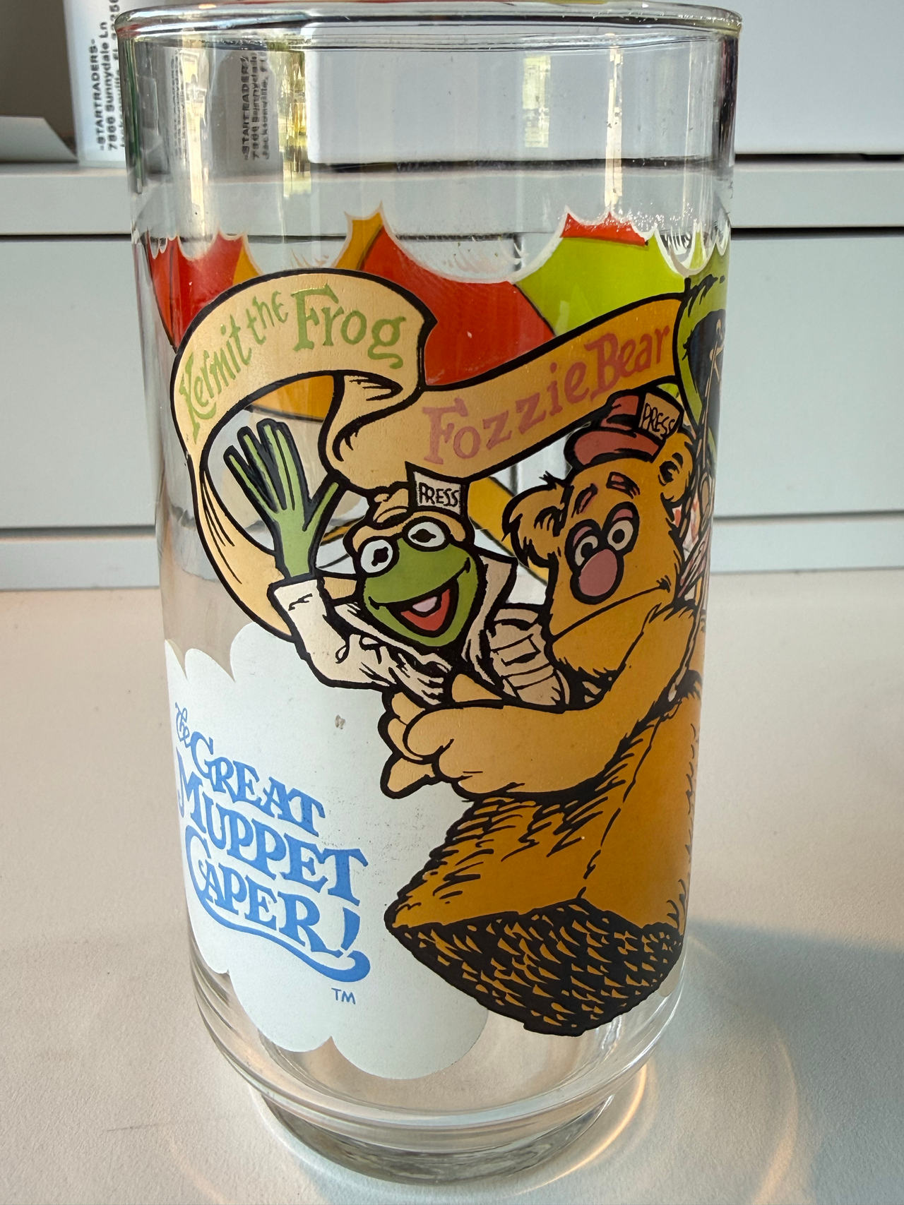 1981 McDonald's The Great Muppet Caper Kermit & Fozzie Glass