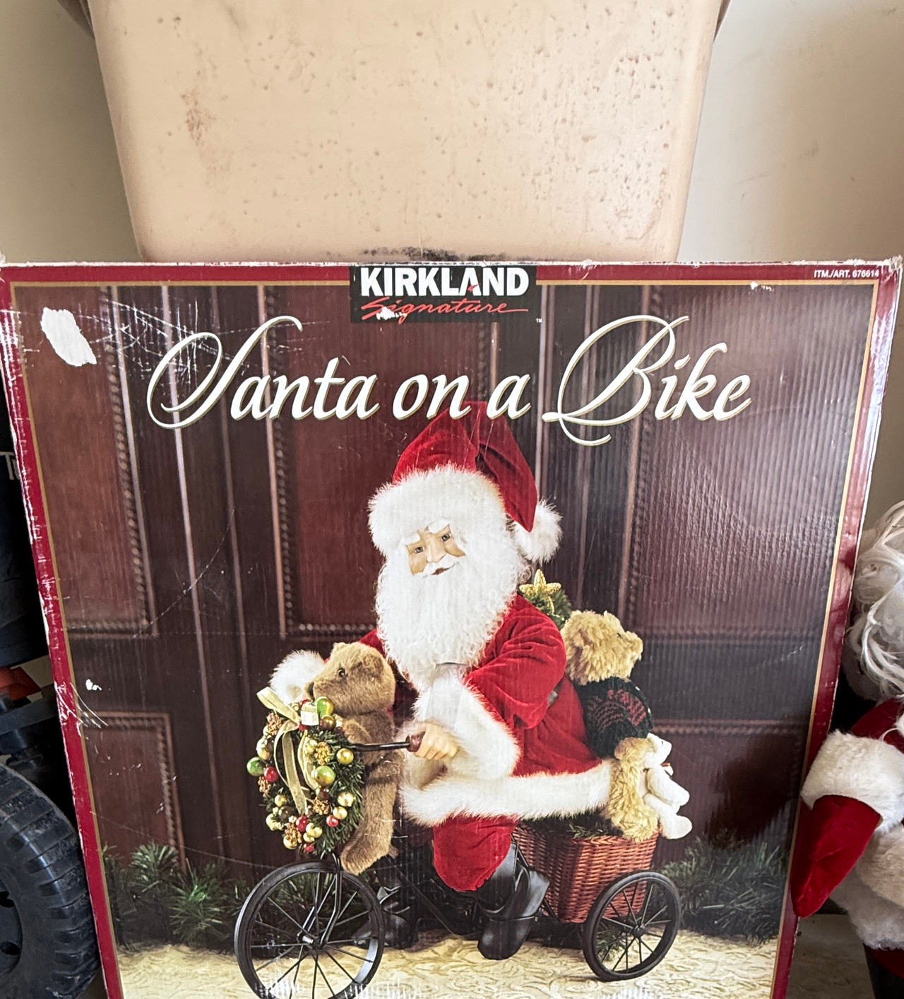 Kirkland Signature Santa on a Bike Animated Musical Decoration