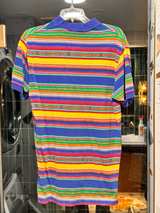 Ralph Lauren Vintage Aztec Polo Shirt Blue Yellow L - Image 4