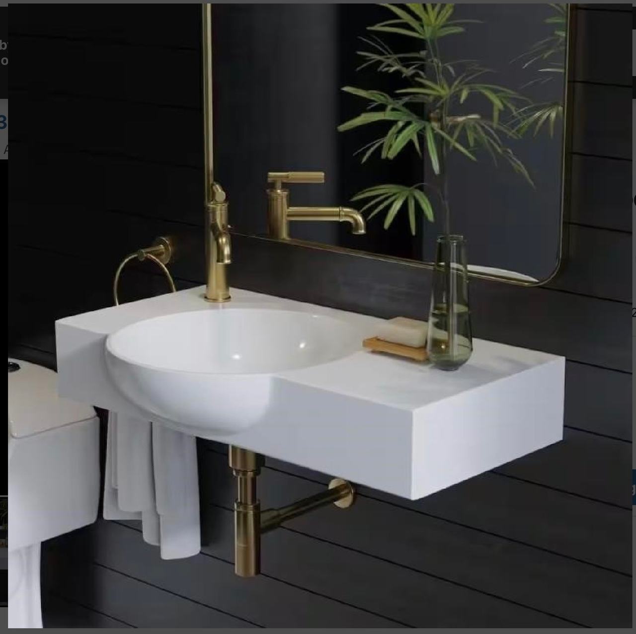 Modern Wall-Mounted Floating Bathroom Sink