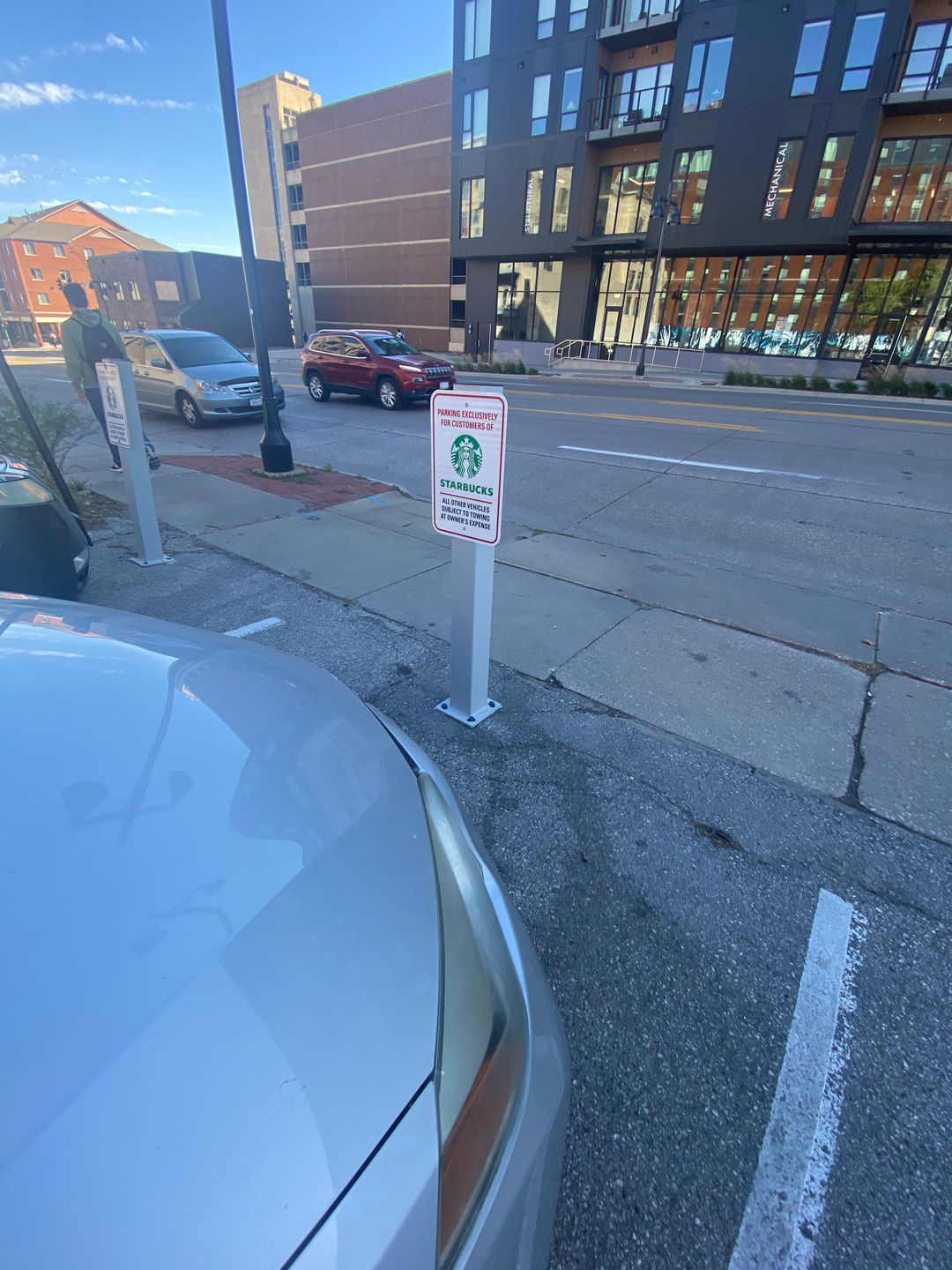 Starbucks Reserved Parking Sign