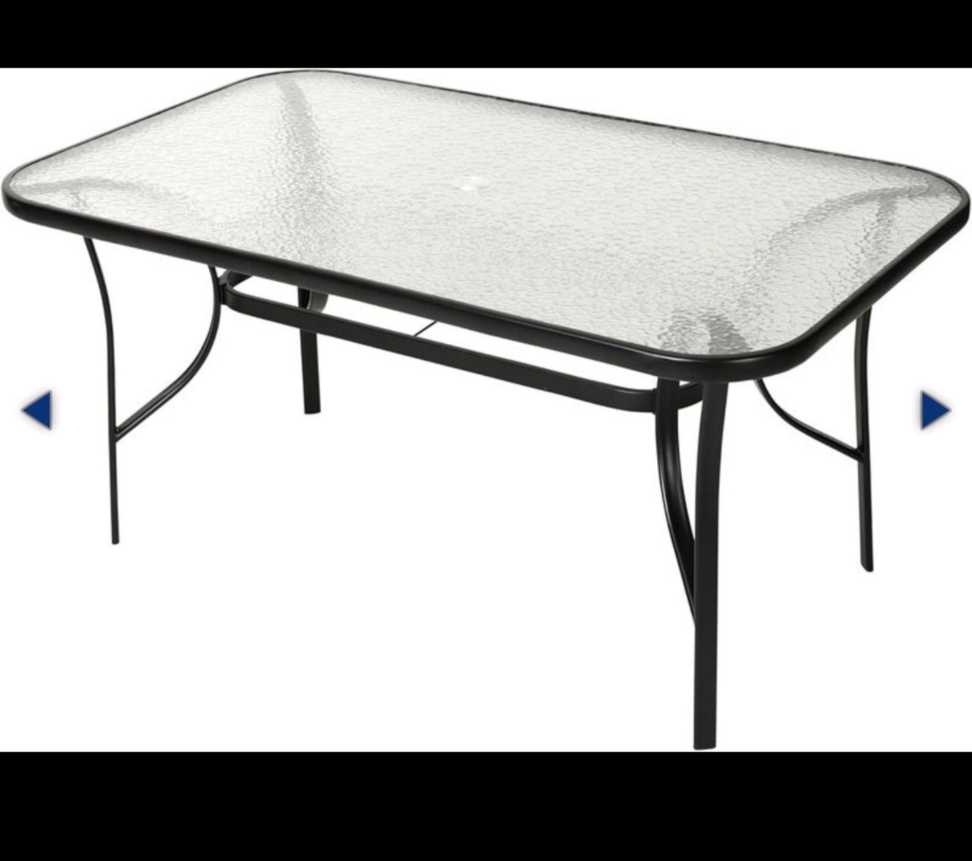 New in box 6-Person Glass Top Patio Dining Table - Image 3