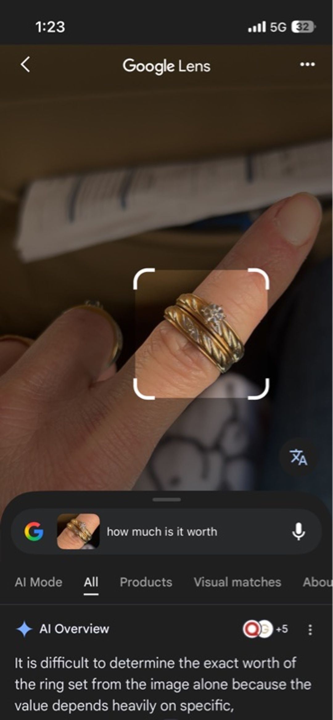 David Yurman 18K Yellow Gold Diamond Ring