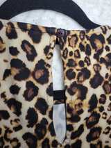 Express Leopard Print High Neck Tank Top sz L - Image 6