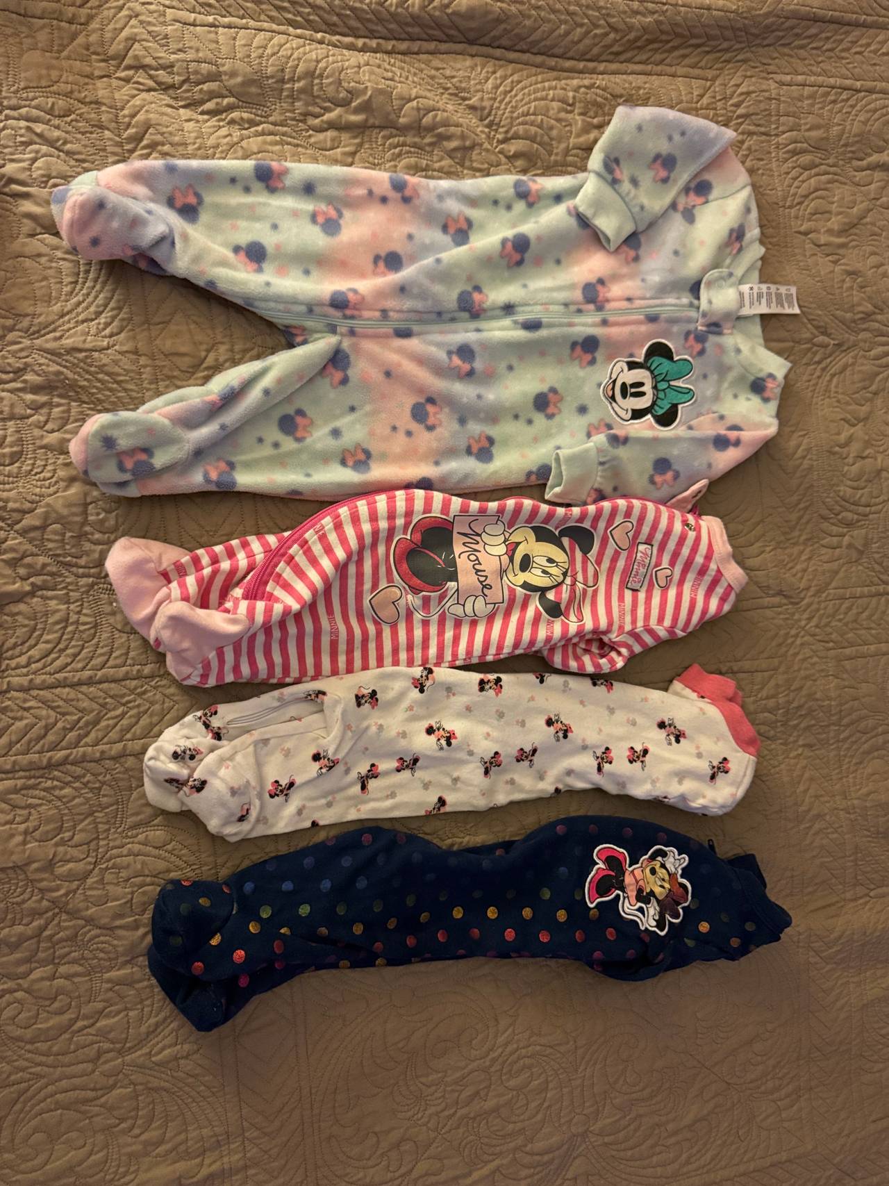 Disney Minnie Mouse 0-3 mths Baby Footed Pajamas
