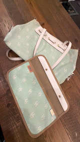 Dooney & Bourke Handbag Green Teal Clutch Bag Vintage  - Image 5