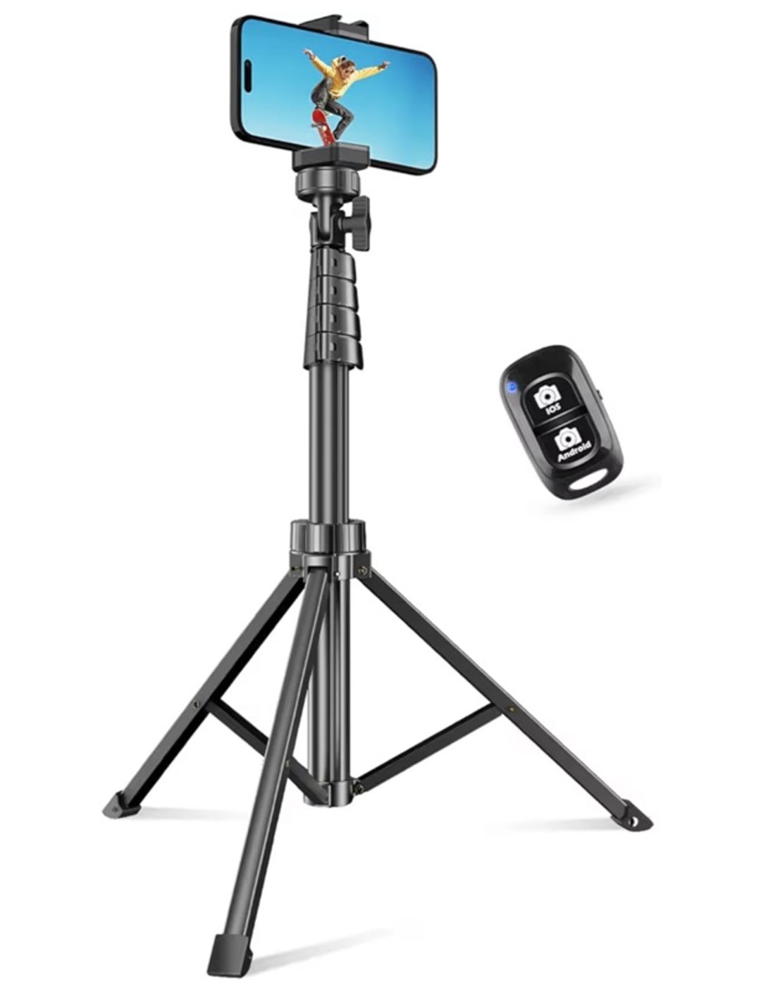 SENSYNE 62" Phone Tripod & Selfie Stick, Extendable Cell Phone Tripod Stand