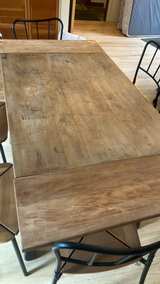 Rustic Farmhouse Extendable Dining Table and 4 Chairs - Image 5