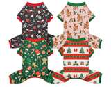 Vehomy 4-Pack XXL Christmas Dog Pajamas Xmas Pet Clothes Warm Fleece Puppy  - Image 1