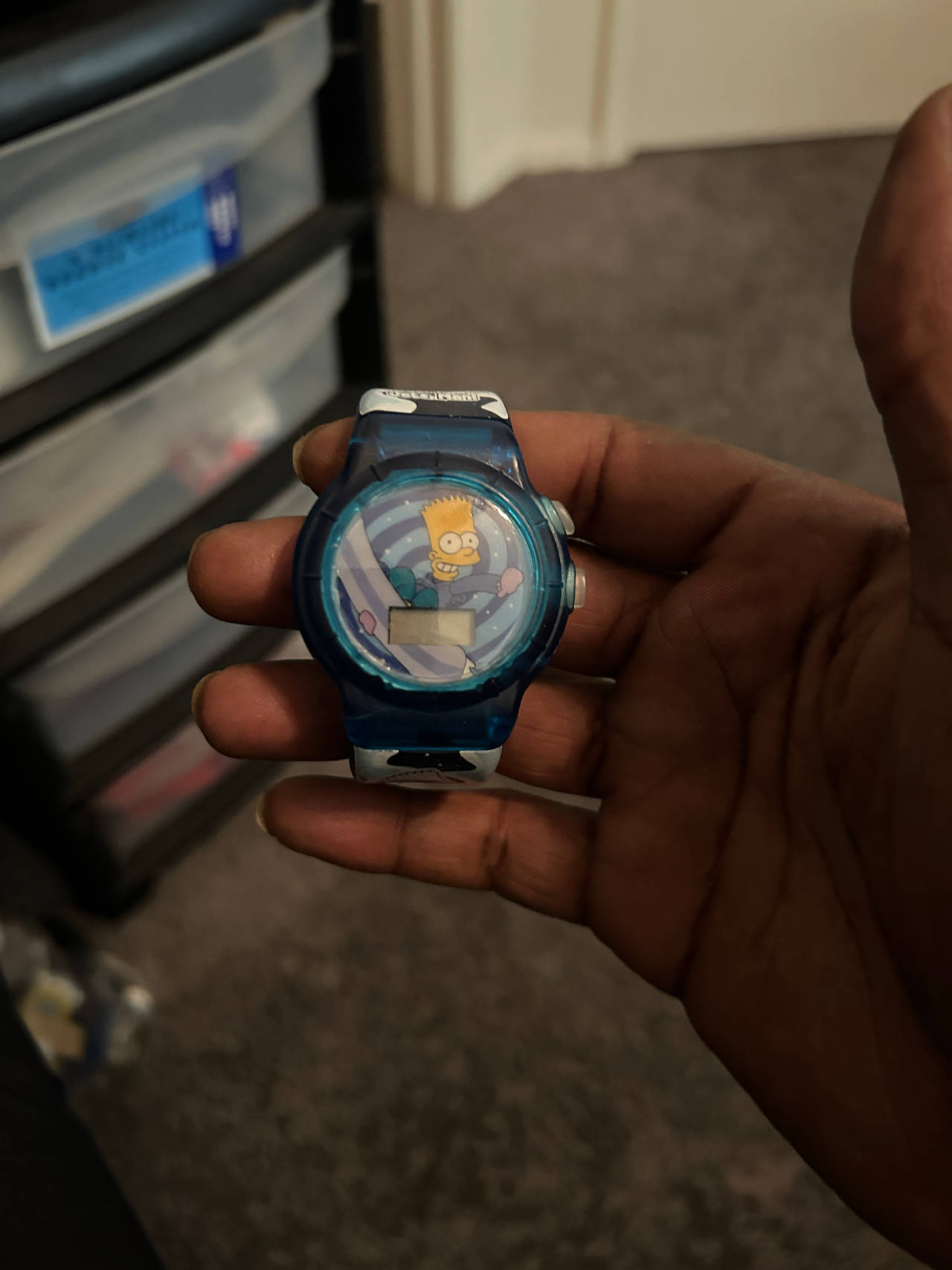 Vintage Bart Simpson Surfing Digital Watch