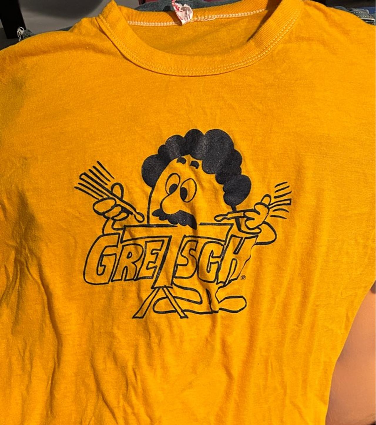 Rare Vintage Gretsch Drums Mascot T-Shirt