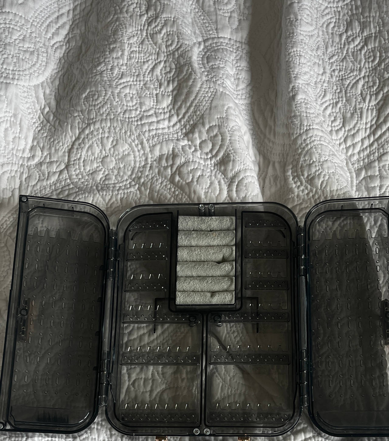 Folding Acrylic Earring and Ring Organizer Box