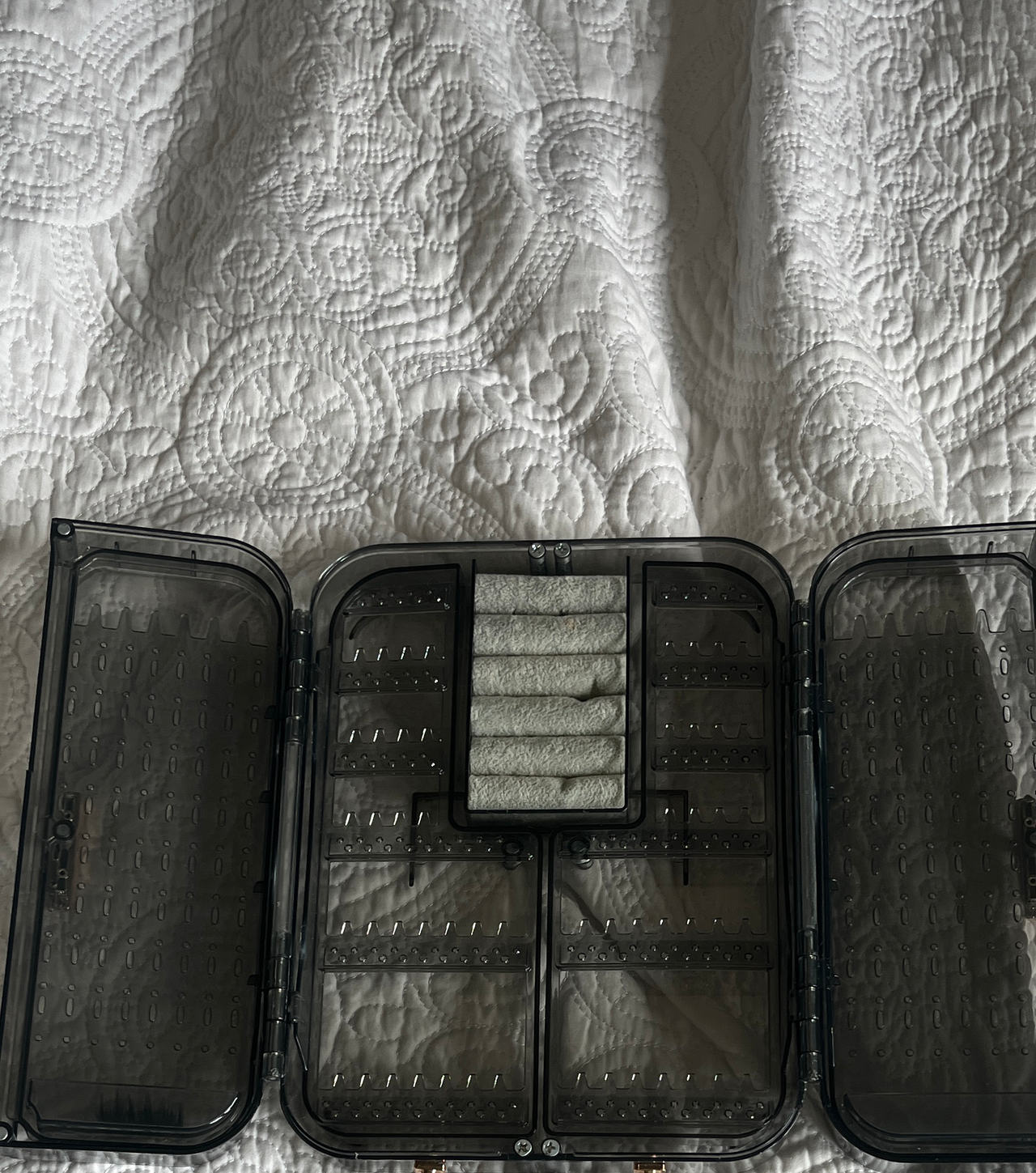 Folding Acrylic Earring and Ring Organizer Box