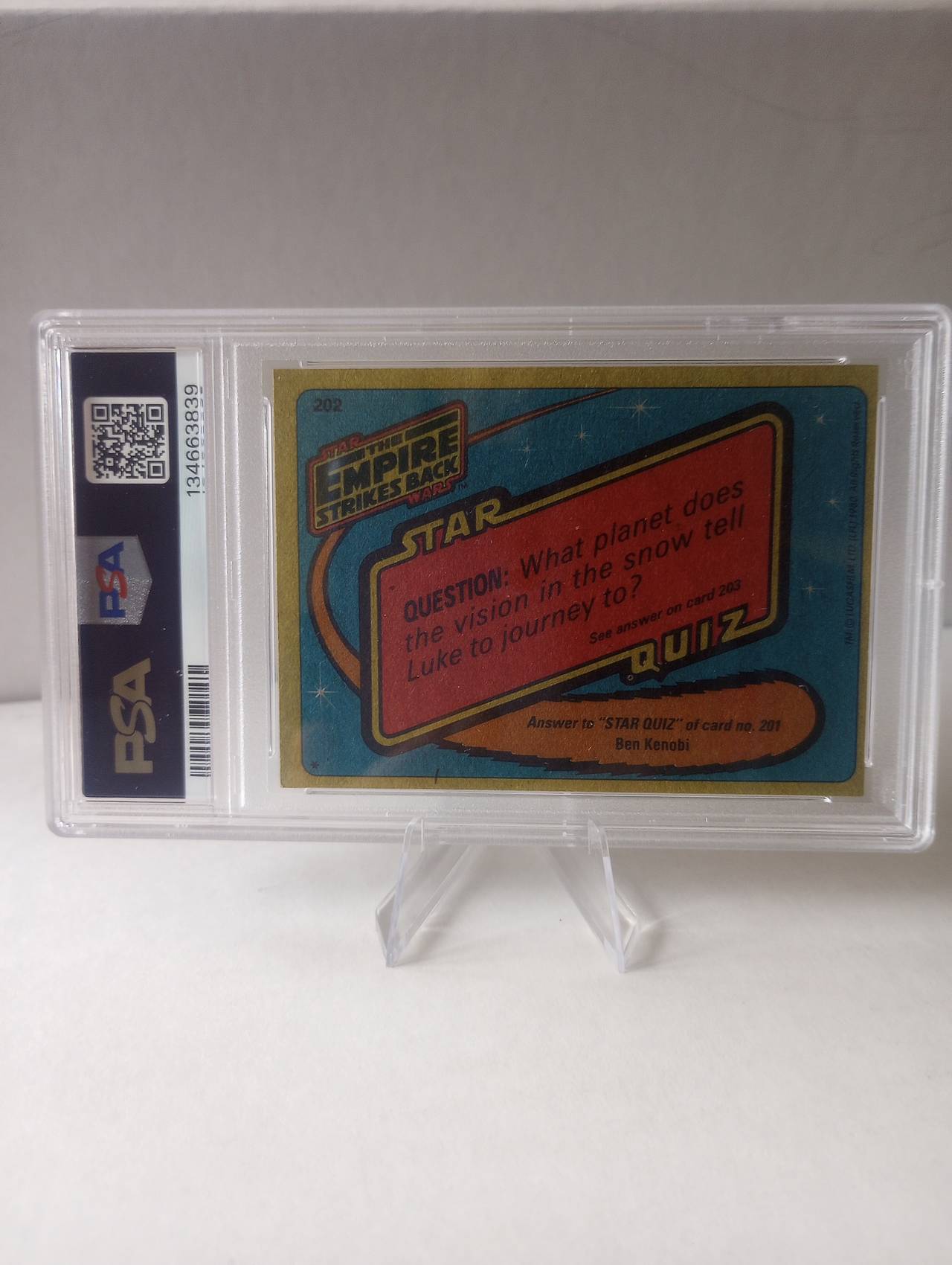 1980 Topps Star Wars Empire Strikes Back #202 Han Faces His Fate PSA 8.5