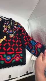 Michael Simon Vintage Beaded Embroidered Cardigan Sweater - Image 5