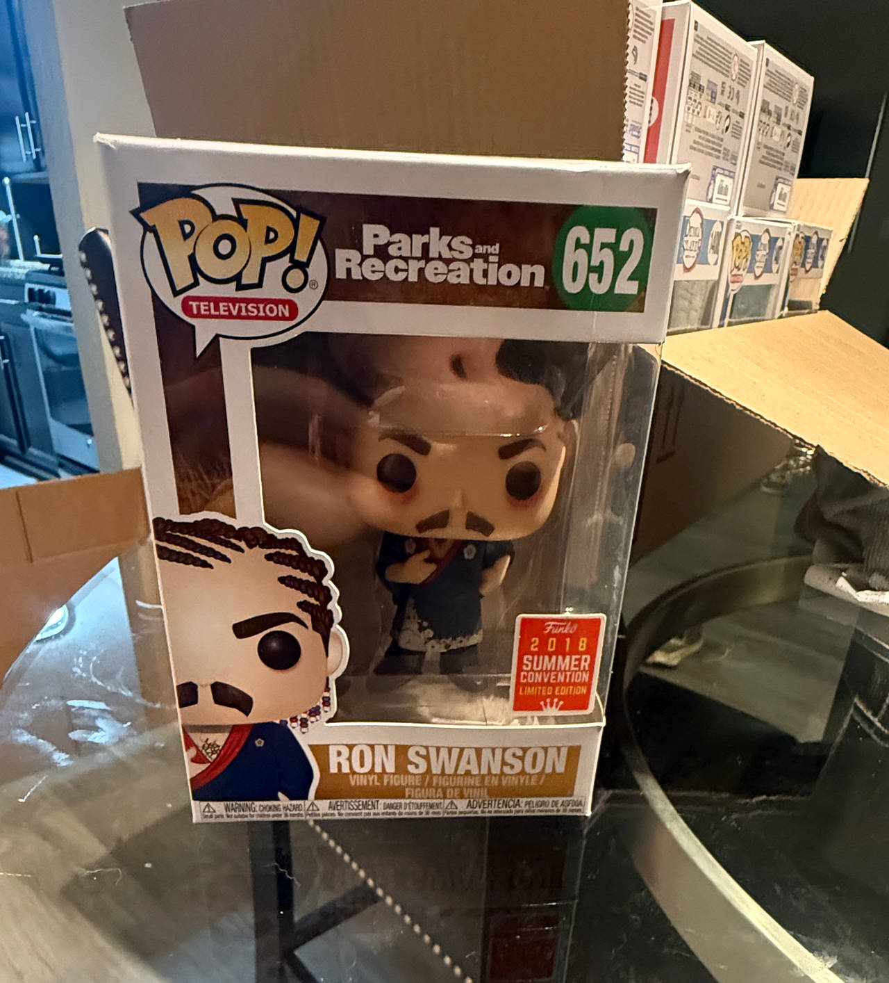Funko Pop! Ron Swanson (Cornrows) 2018 Summer Convention Exclusive #652