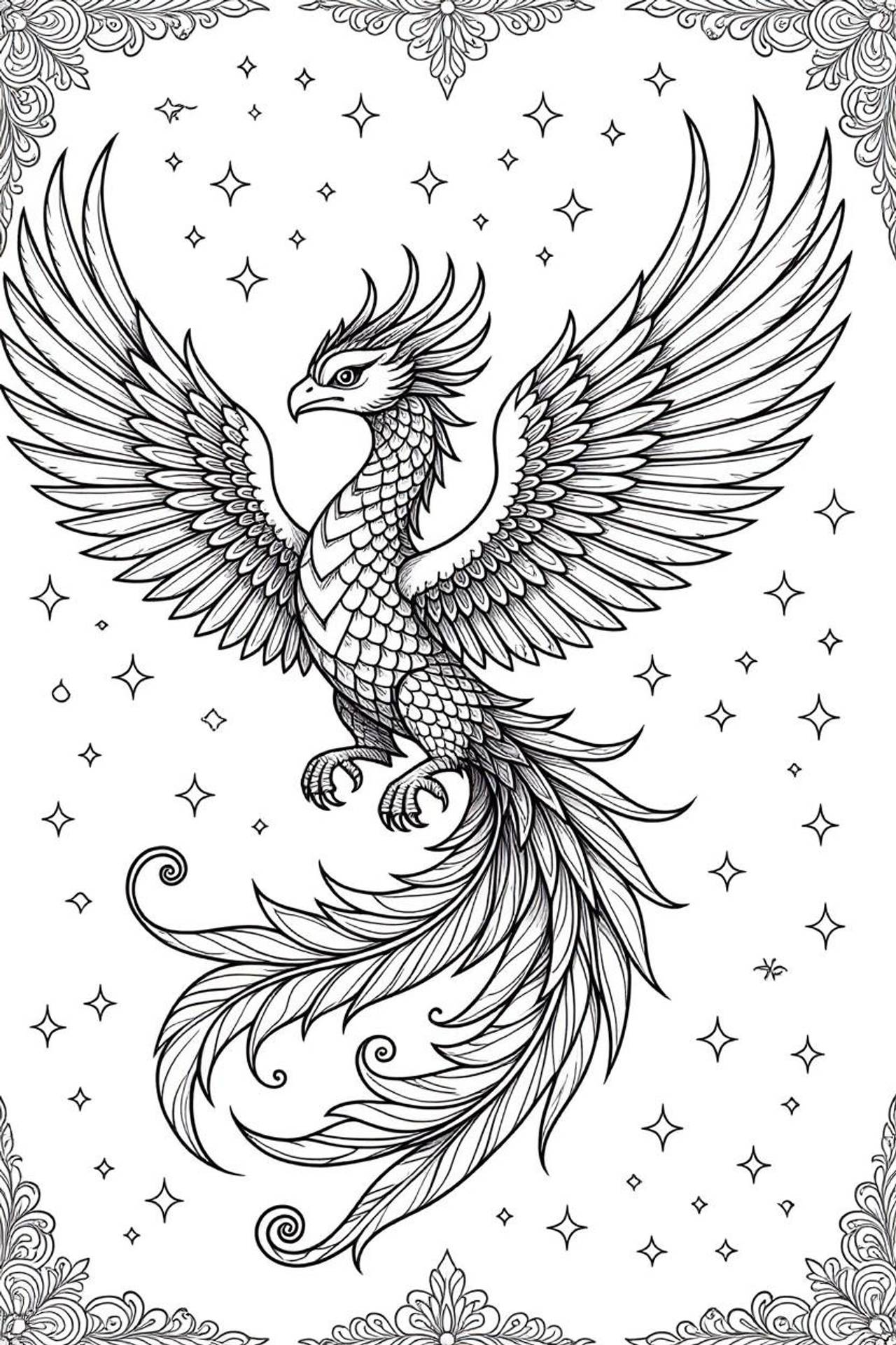 Phoenix Coloring Page