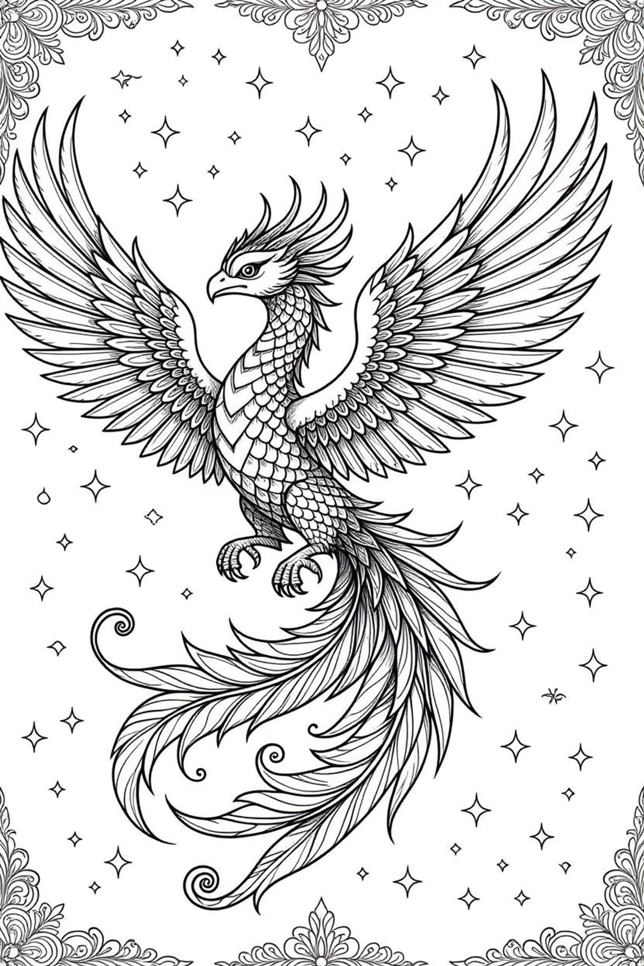 Phoenix Coloring Page