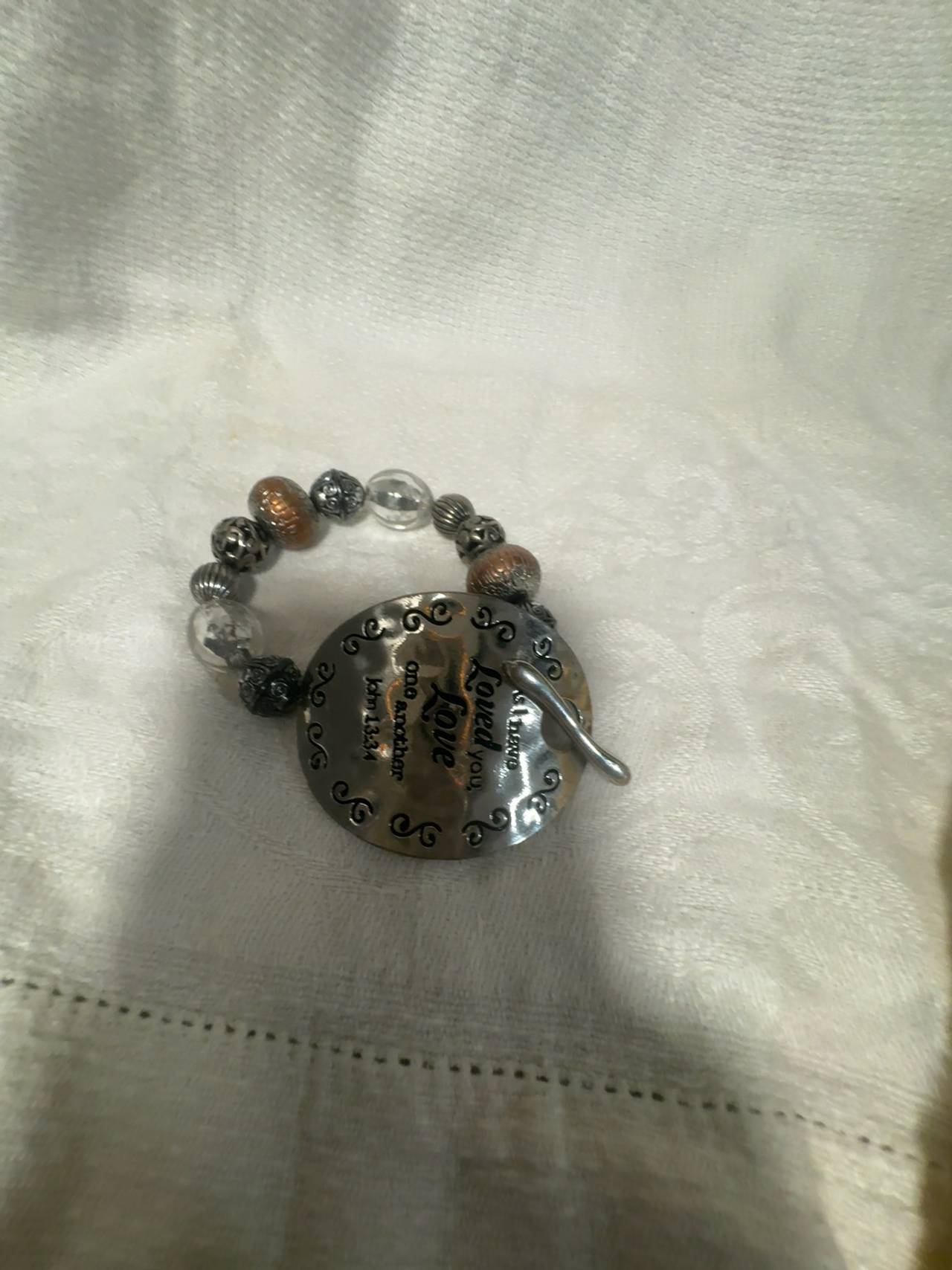 Christian Inspirational Silver Bracelet