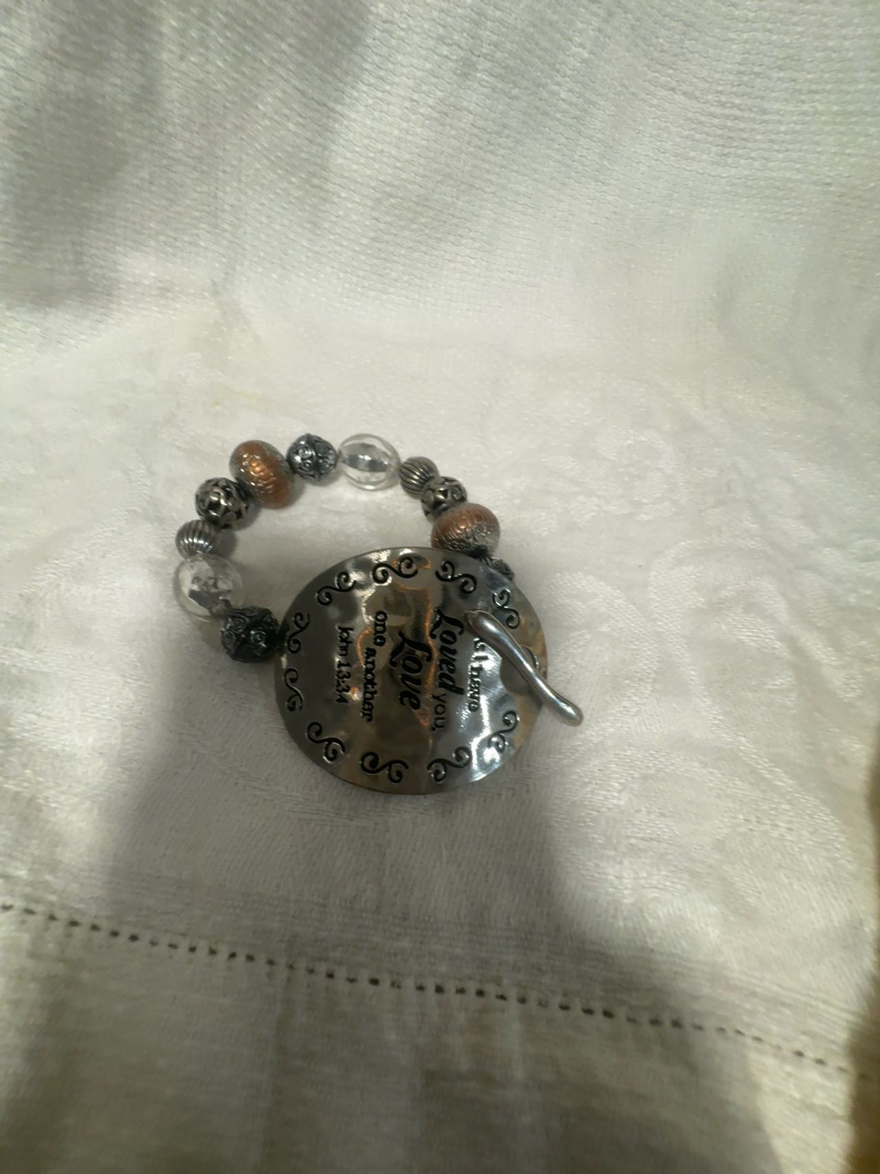 Christian Inspirational Silver Bracelet