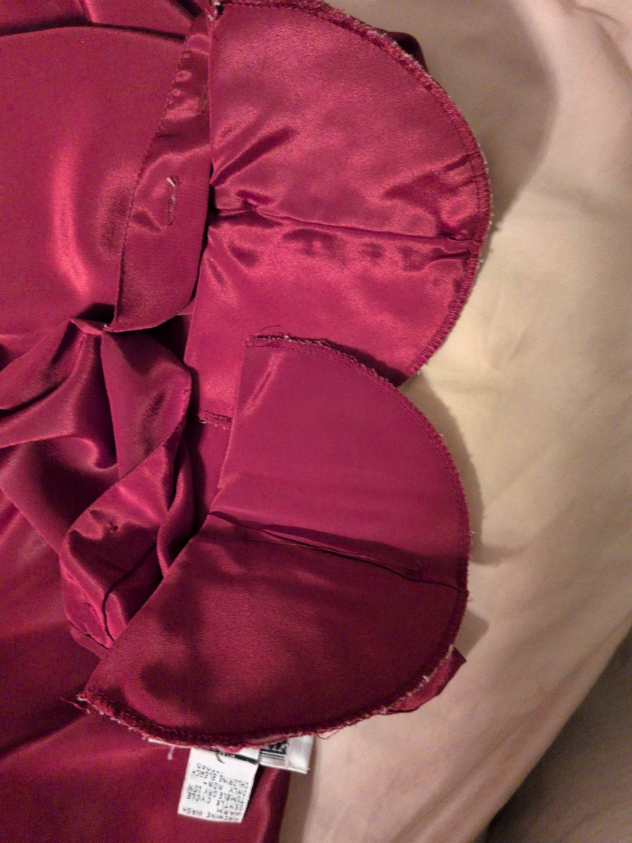 Christie & Jill Burgundy Satin Blouse