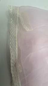 Vintage Pink Sheer Lace Double Layer Nightgown Large - Image 2