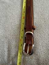 Orvis Leather & Silver Belt Brown - Image 3