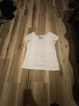 Women's White Short Sleeve T-Shirt with cool back - Image 1