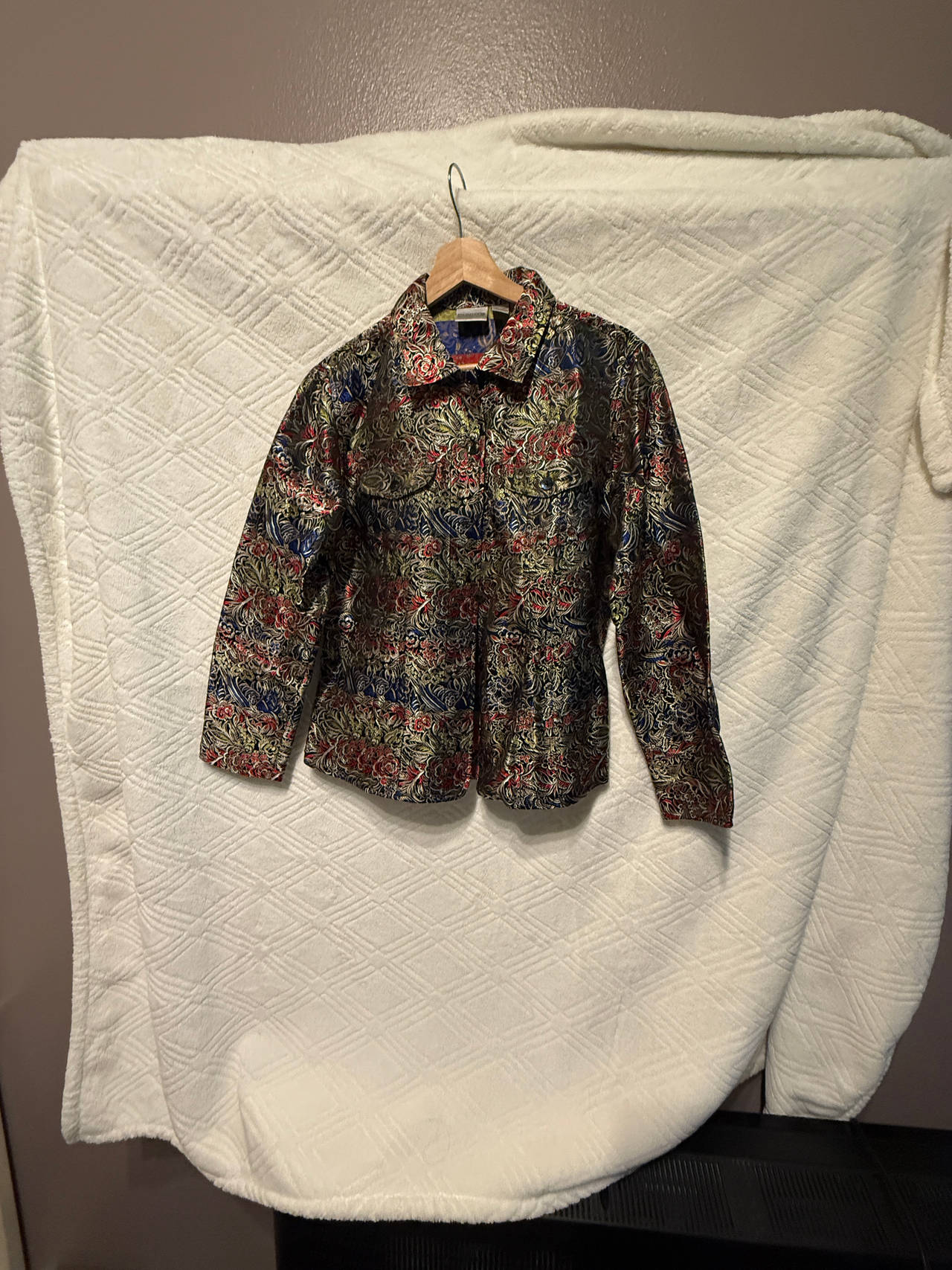 Brocade Button-Up Shirt