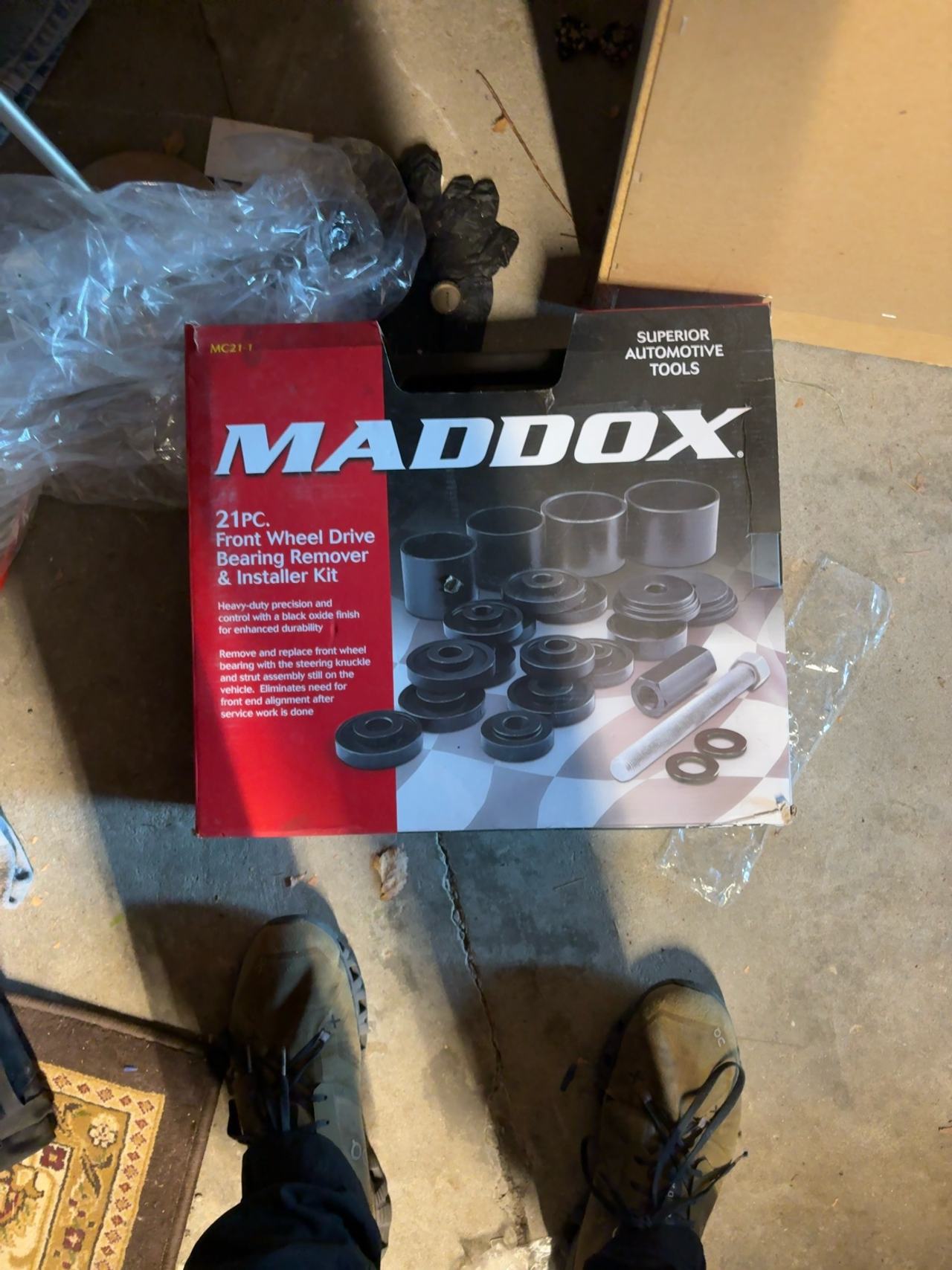 Maddox Front Wheel Drive Bearing Remover & Installer Kit 21‑Piece