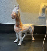 Vintage Marbled Ceramic Horse Figurine - Image 1
