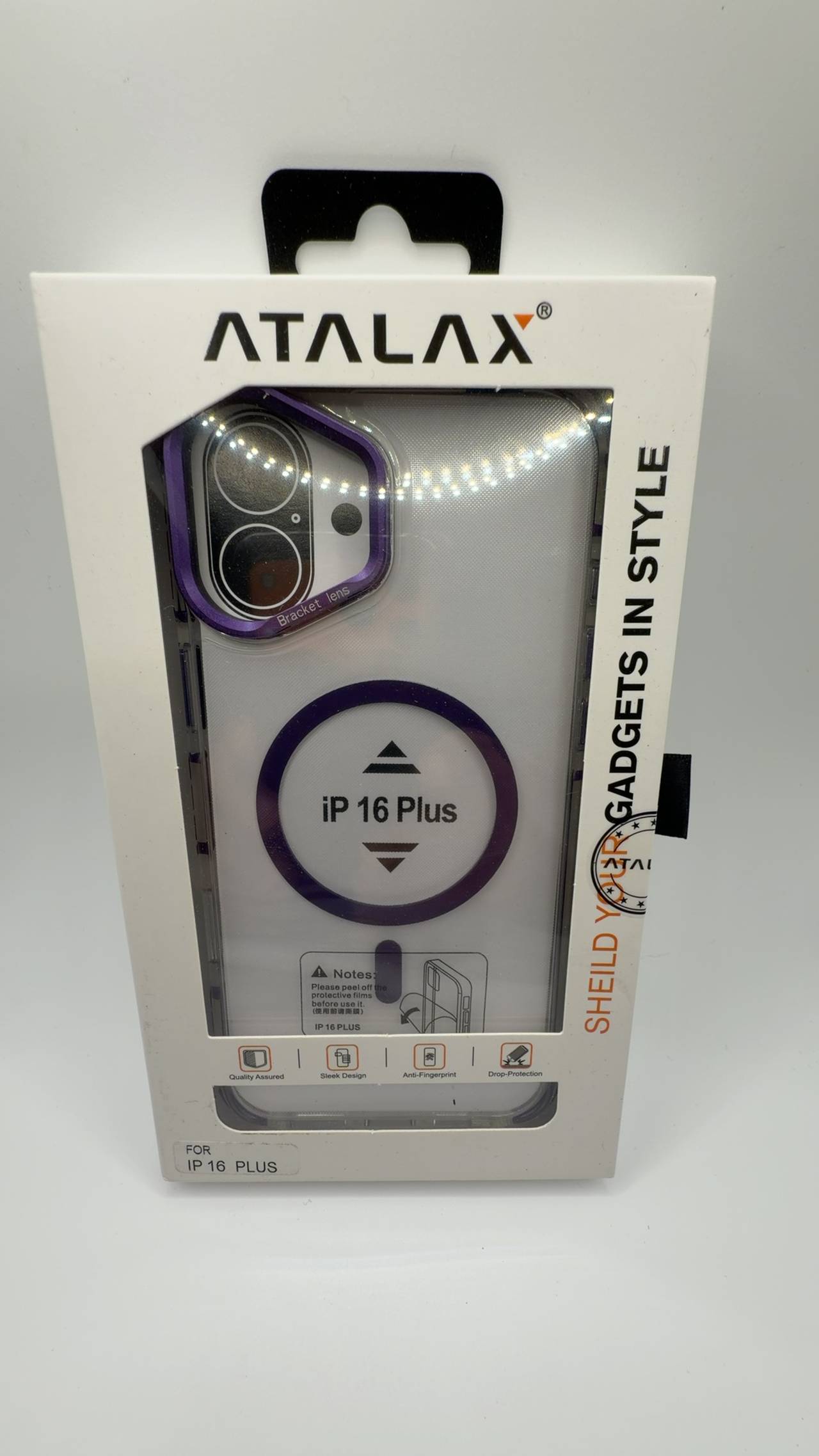 Shockproof MagSafe Case for iPhone 16 Plus - Clear Purple