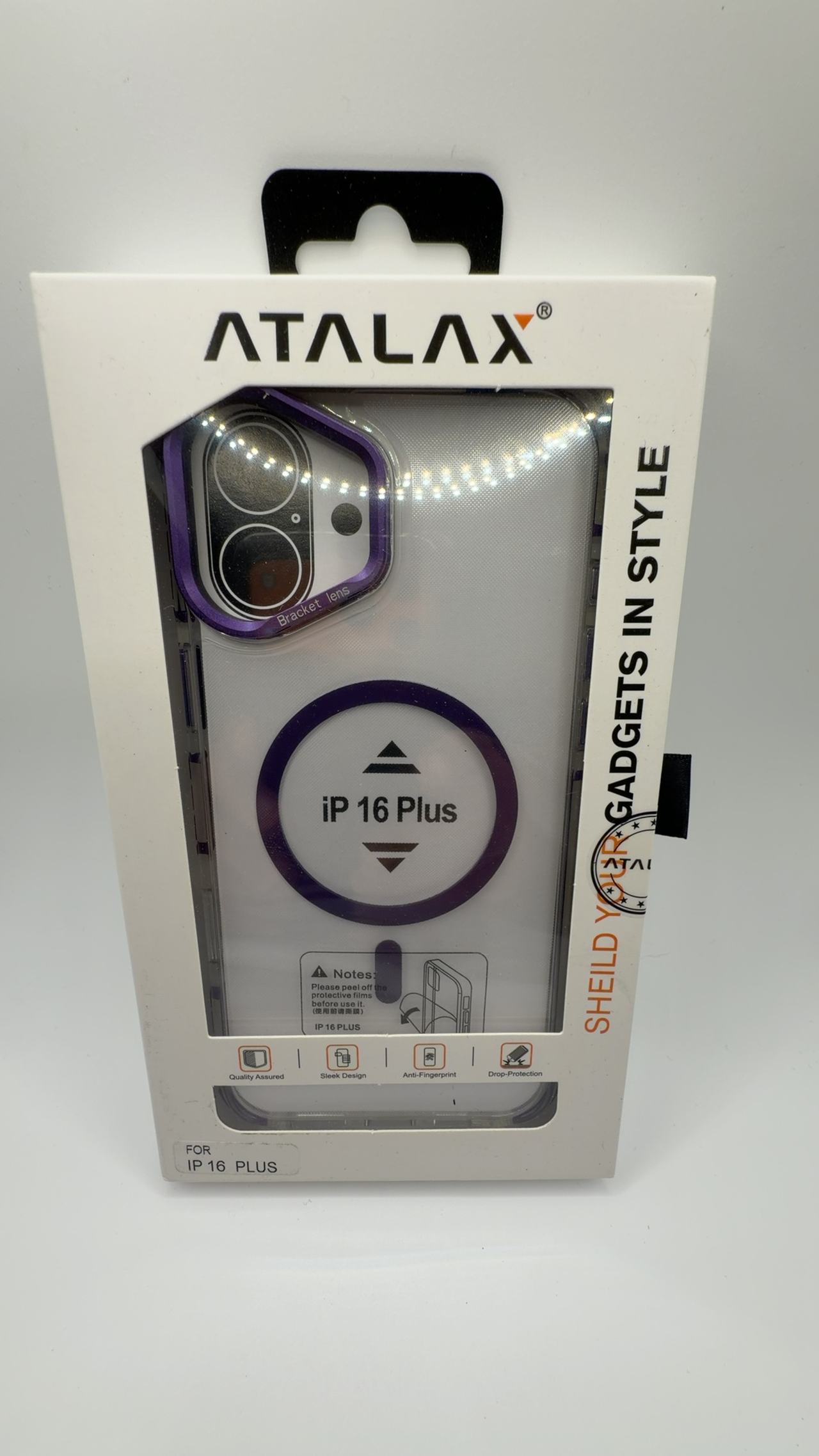 Shockproof MagSafe Case for iPhone 16 Plus - Clear Purple
