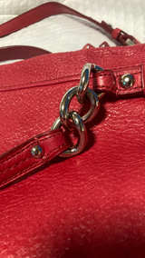 Coach Brooke Hobo Tote Red Pebbled Leather - Image 4