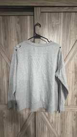 Michael Kors Glitter Lace-Up Shoulder Sweatshirt XL - Image 3