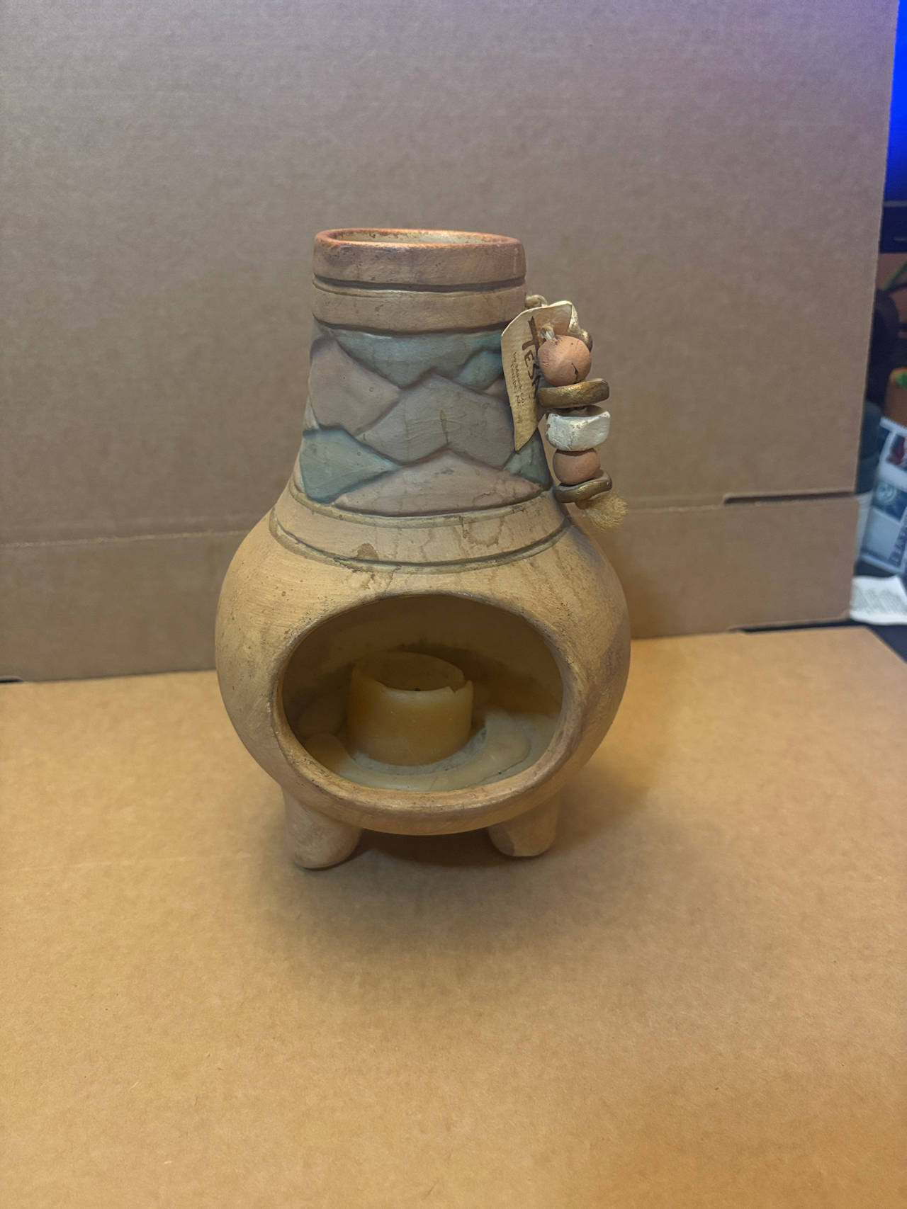 Ceramic Chiminea Candle Holder