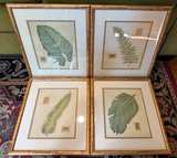 Set of 4 Botanical Leaf Prints in Gold Faux Bamboo Frames - Image 3