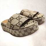 Gucci Angel GG Canvas Platform Slide Sandal - Image 2