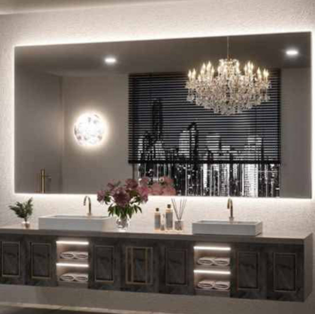 LED Backlit Bathroom Mirror 72x36 