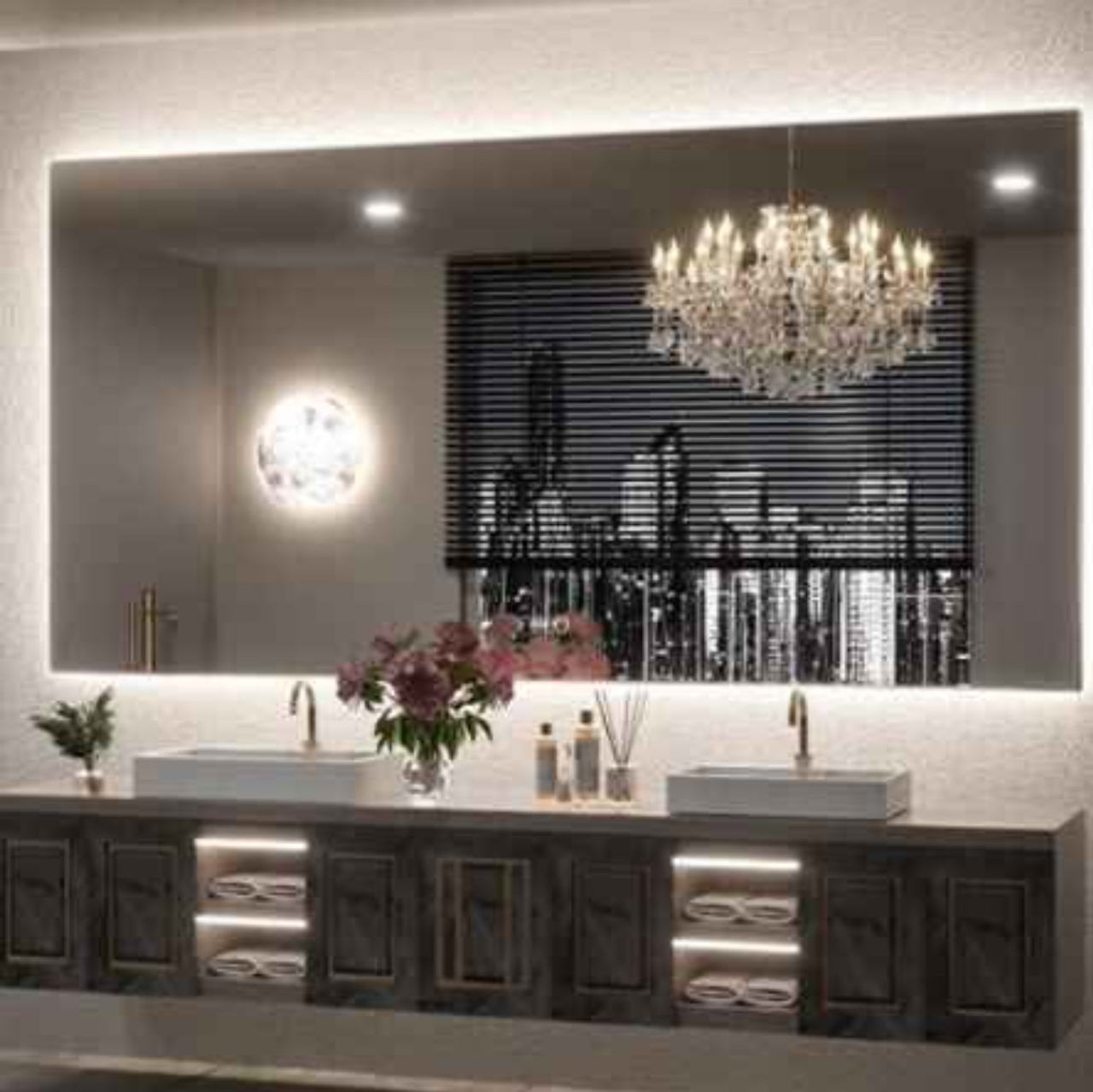 LED Backlit Bathroom Mirror 72x36 