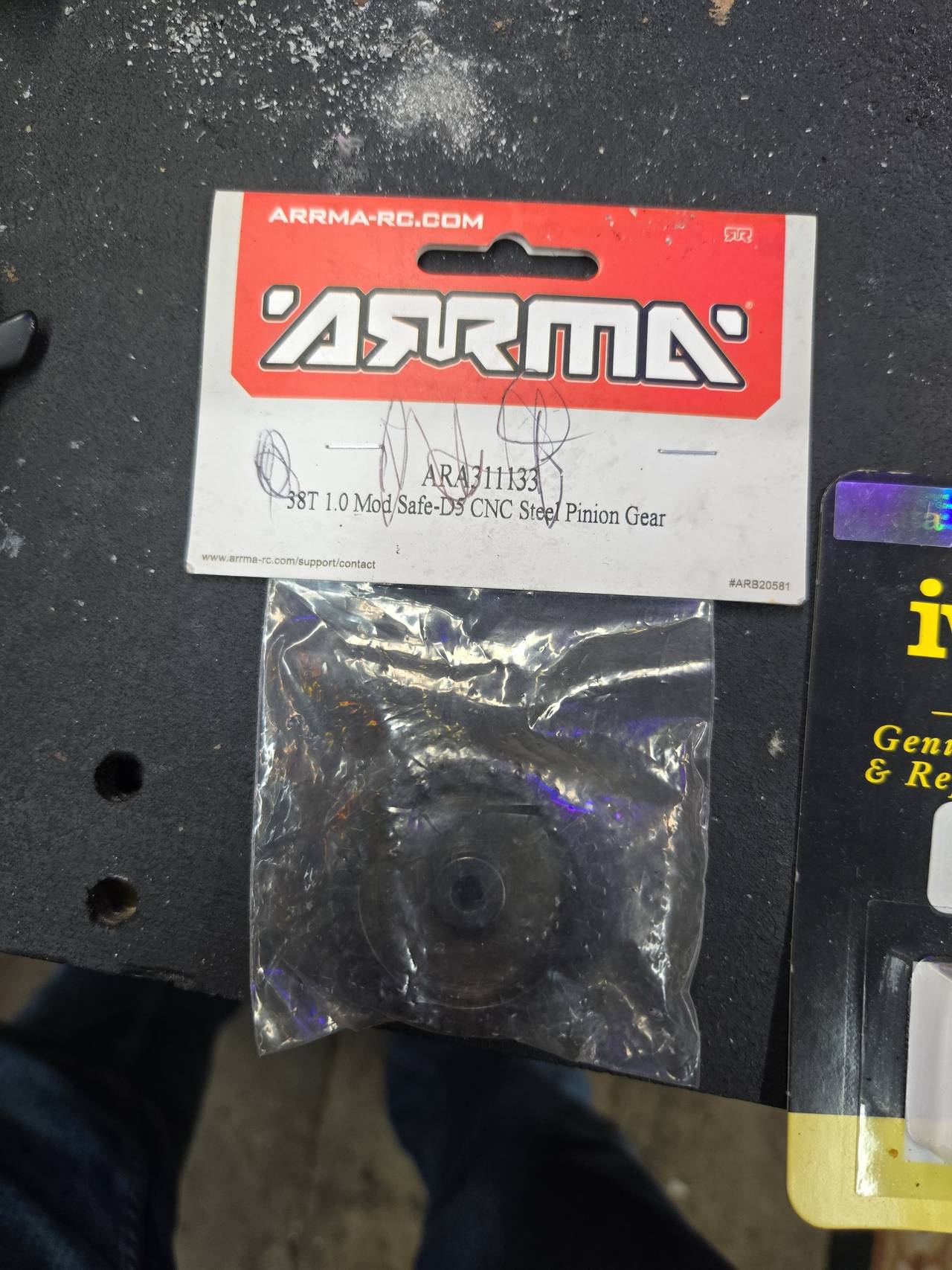 Arrma 38T 1.0 Mod Safe-D5 CNC Steel Pinion Gear