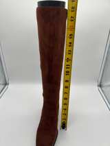Modatope Knee High Boots Women’s Size 6.5 Brown Suede Chunky Heel Square Toe - Image 7