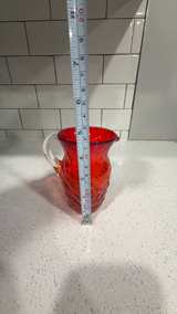Kanawha Amberina Bark Glass Pitcher - Image 6