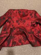 Lamasini Red Floral Metallic Blazer - Image 4