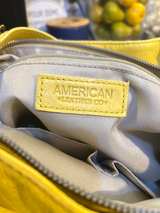 American Leather Co. Yellow Leather Shoulder Bag - Image 4