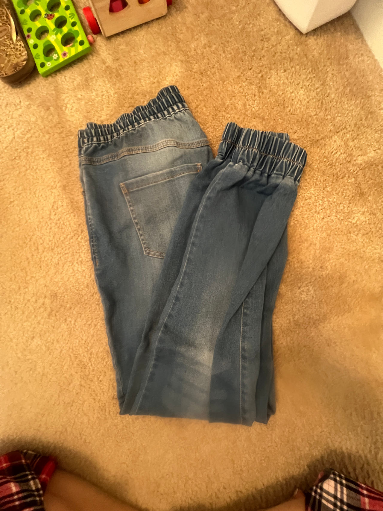Elastic Waist Denim Jeans
