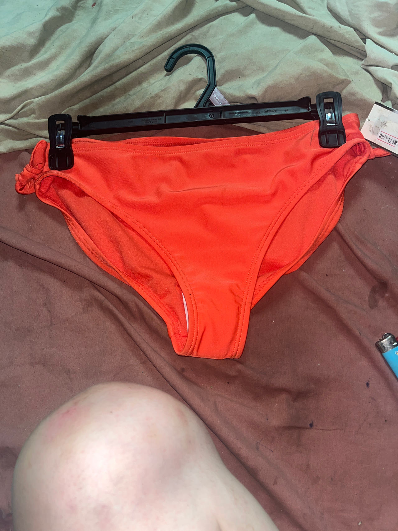 No Boundaries Orange Side Tie Bikini Bottom